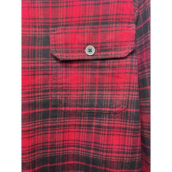 Jachs Red Tartan Plaid Flannel Shacket Shirt Button Up Style 974954 Mens XL - Picture 7 of 9